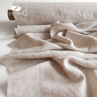 Tissu en lin 100% certifié OEKO-TEX, lavé au sable, teinture unie, doux, respirant, 165G, pour chemises, robes et vêtements