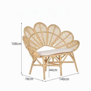 Wicker <strong>Tub</strong> Flower Shape <strong>Chair</strong> Imitation Woven Rope Synthetic Stackable Stool Wood bar <strong>Rattan</strong> <strong>Chairs</strong> - Product Image 5