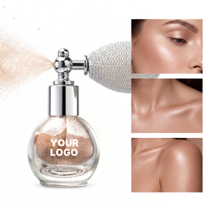Spray Iluminador <span class=keywords><strong>Corporal</strong></span> con Diseño de Atomizador Vintage, <span class=keywords><strong>Brillo</strong></span> Duradero, Niebla Fina, Maquillaje de Marca Privada para Rostro y Cuerpo - Product Image 1
