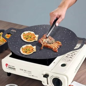 <span class=keywords><strong>Plaque</strong></span> de cuisson portable antiadhésive Teppanyaki pour barbecue coréen extérieur, compatible avec réchaud de camping au butane - Product Image 1