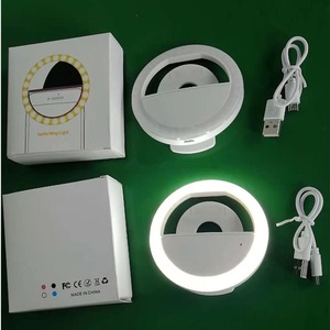 Lampe à selfie LED rechargeable portable pour fille, petite <span class=keywords><strong>mini</strong></span> lampe annulaire LED pour smartphone, téléphone - Product Image 2