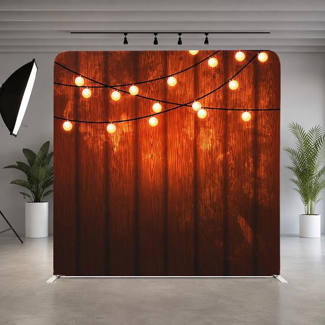Portable Custom Graphic Wrinkle Resistant Tension Fabric Backdrop for Expo Booths with Lightweight Tube Frame
