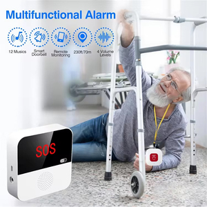 Tuya nhà thông minh người chăm sóc máy nhắn tin cho người già DC5V USB có thể thu phí SOS rơi cảnh báo cuộc gọi khẩn cấp nút hoảng loạn 433Mhz ABS <span class=keywords><strong>wifi</strong></span> ip - Product Image 5