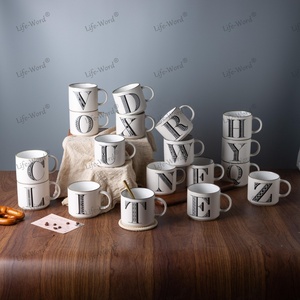 Life-Word Venta al por mayor Café Eslogan Tazas de cerámica Porcelana Drinkware <span class=keywords><strong>con</strong></span> Coffee Is My Love Language Prints - Product Image 1