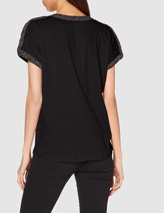 Logo personnalisé en coton vierge uni doux léger décontracté col en V coupe ajustée T-Shirt pour femmes - Product Image 4