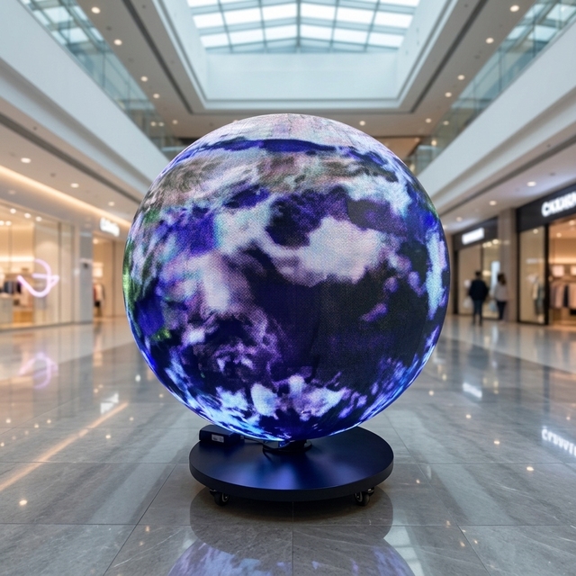 P1.5 Spherical LED Display 360 Degree Full Color Screen HD Sphere Video Wall Science Museum Exhibition Hall Technology Center