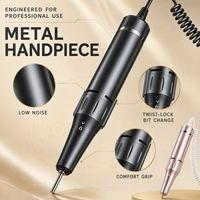 Machine à ongles professionnelle sans fil rechargeable 45000 tr/min, corps métallique, lime électrique, emballage OEM, vente en gros