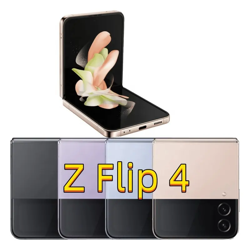 Ursprüngliches Z Flip 4 5G SM-F721U1 entsperrtes Smartphone Dynamisches AMOLED Dual SIM 8 + 258GB 15W Drahtloses Lade-Handy für Samsung