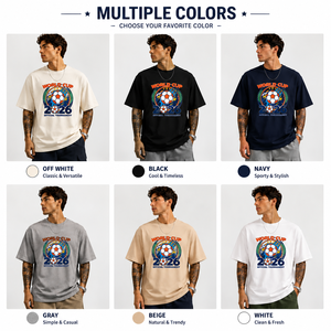 เสื้อยืดฟุตบอลลายกราฟิกผู้ชาย แขนสั้น ผ้าฝ้ายเจอร์ซีย์ พิมพ์ลายฟุตบอล เสื้อลำลอง สตรีทแวร์ เสื้อยืดฤดูร้อน โรงงานมาตรฐาน BSCI - Product Image 2