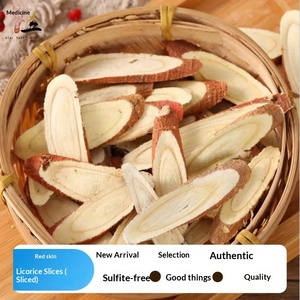 Hierba China Auténtica, Raíz <span class=keywords><strong>de</strong></span> Regaliz Ural, Glycyrrhiza Uralensis en Rodajas, Piezas Grandes Rojas Peladas para Té - Product Image 2