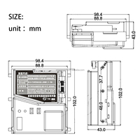 PY800 Xinwa Accepteur de pièces multiples en plastique, distributeur vertical intelligent, mécanisme de validation, pousse-pièces EUR, machine de jeu d'arcade