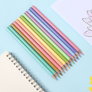 <b>Office</b> 12 Colors Customized Round Wooden Color Pencil Set Macaron Colored Pencils for Art <b>Drawing</b> - Product Image 4