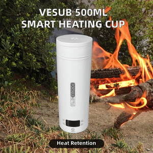 Vaso Eléctrico Inteligente con Calefacción Vesub, 500 ml, Acero Inoxidable, <span class=keywords><strong>Autocalentable</strong></span>, Carga USB, 12-24 Horas de Temperatura, para Oficina - Product Image 2