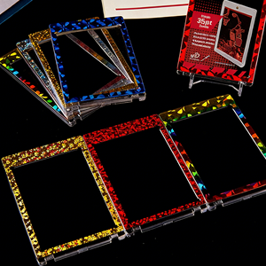 Porta Carte Collezionabili Magnetico Sportivo in Plastica Spessa 7mm con Bordo Olografico Colorato One Touch, Protezione UV 100%, 35pt - Product Image 4