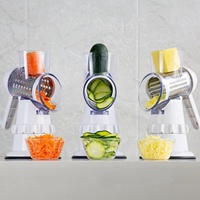 Groothandel Roestvrijstalen Multifunctionele Handmatige Roterende Kaasschaaf Groente Shredder Cutter Chopper Keukengereedschap