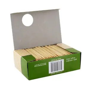 China Toothpick Supplier Bulk Packing Bamboo Disposable Double-pointed Carved Bamboo Toothpick