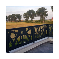 Balustrade de balcon décorative découpée au Laser, balustrade de protection pour escaliers à courbe, pour espace intérieur et extérieur