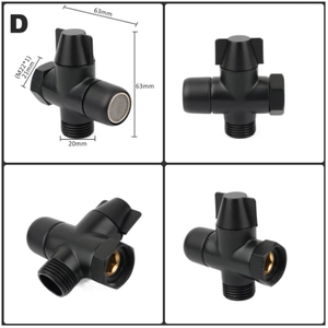 Adattatore braccio doccia in ottone G1/2 "nero valvola deviatore doccia per bagno cucina accessori adattatore <span class=keywords><strong>rubinetto</strong></span> - Product Image 3