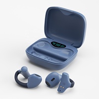 Écouteurs sans fil à clipser ouverts 5.3 pour transducteur 13 mm, appels HD, conduction aérienne, étanchéité IPX4, contrôle tactile, 4-5 heures d'autonomie