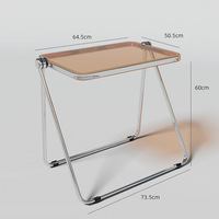 Ensemble de bureau pliable en métal acrylique, mobilier moderne, Table pliante, maquillage, vanité, bureau, ordinateur portable, bureau