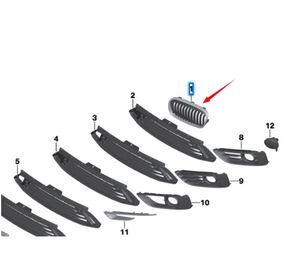 51137379611 Rejilla Central Izquierda Negra Apta para <span class=keywords><strong>BMW</strong></span> Serie 2 F45 F46 - Product Image 3