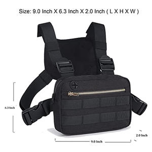 Sac de poitrine unisexe Oxford imperméable avec logo personnalisé, fermeture géométrique à boucle, tendance pour la course à pied, le sport, à porter en bandoulière ou en travers du corps - Product Image 3