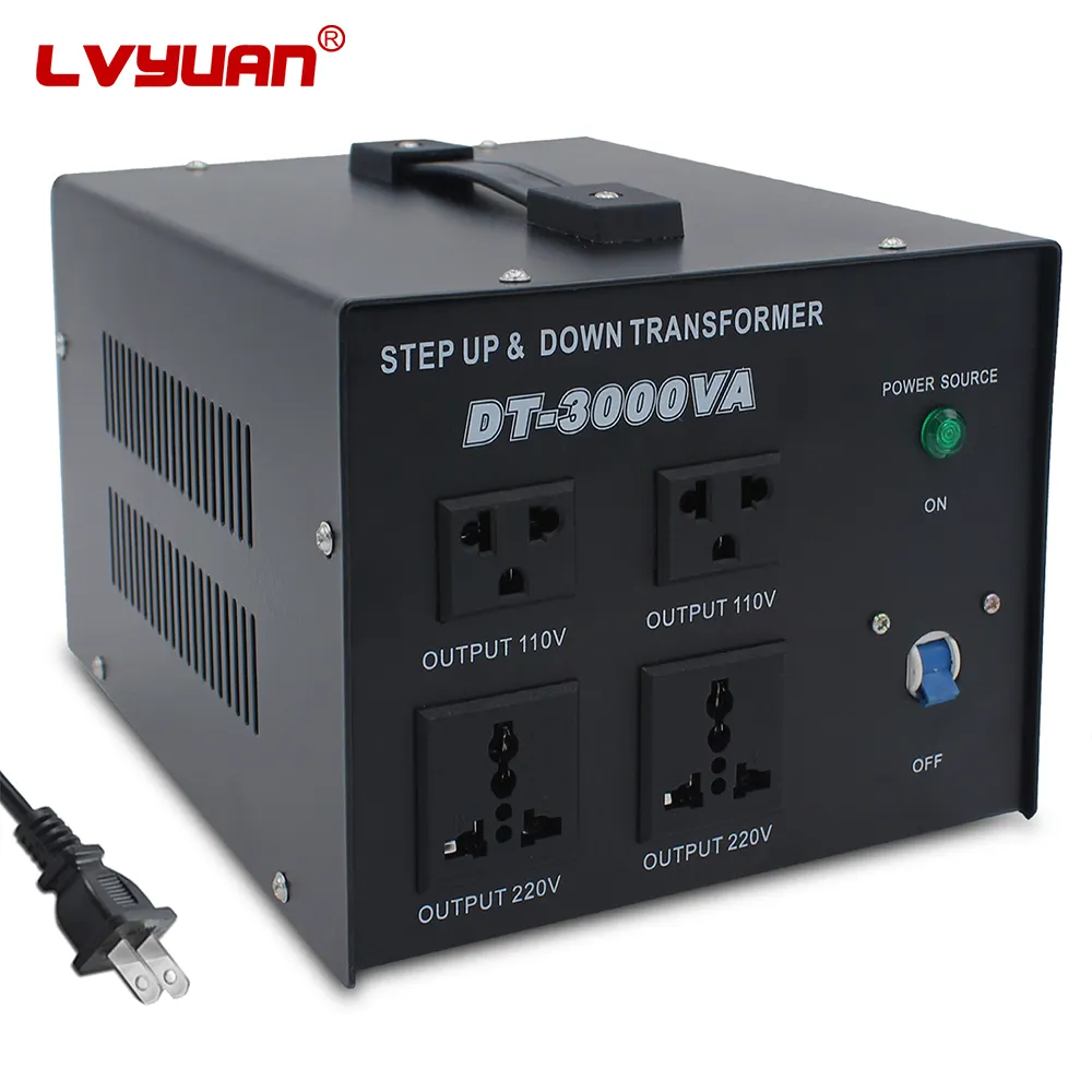 LVYUAN高品質電圧変圧器電気降圧変圧器220V-110V3000W変圧器