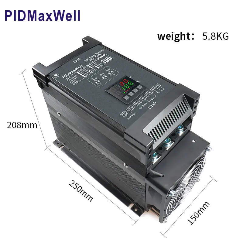 PIDMaxwell TC-200S 380V 440V 480V 125A regulador de tensão SCR com 0-5VDC 0-10VDC 4-20mA