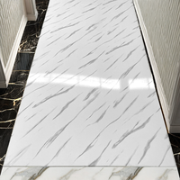 Panneaux muraux en PVC imperméables anti-UV, style marbre luxueux haute simulation, design 3D moderne pour villa, maison, salle de sport, hôtel