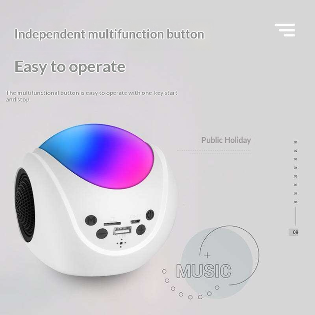 Colorful RGB LED Mini Speaker, Portable Wireless Audio Player for Outdoor & Gifts, Wholesale for Business