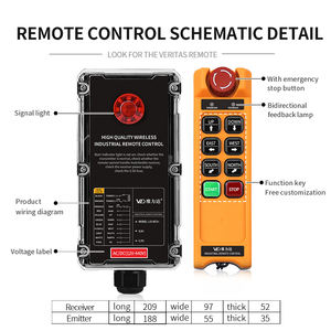 Grue/palan étanche télécommandé sans fil LD-BC6 + personnalisé accessoires sans choc avec métal et matière plastique - Product Image 3