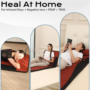 Luxuryade D190 Bio Pemf Infrarood Therapie <span class=keywords><strong>Mat</strong></span> Kristallen Verwarming Toermalijn Amethist Massage <span class=keywords><strong>Mat</strong></span> Body Massage Matress - Product Image 3