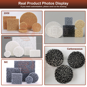 ตัวกรองโฟมซิลิกอนคาร์ไบด์แบบมีรูพรุนสำหรับกรองเหล็กหลอม - Product Image 3
