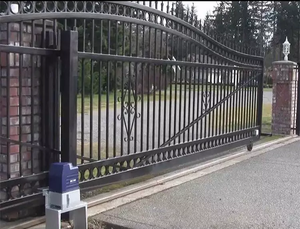 Porte coulissante en métal forgé, acier et aluminium, dernier Design, entrée automatique, porte principale Offre Spéciale - Product Image 2