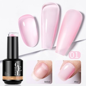 Vernis Gel UV 15ml à Marque Privée, Fonction Soak-Off, Non Toxique, Couleur Rose Nude, Haute Qualité, Gel Base Caoutchouc 2-en-1 pour Ongles - Product Image 4