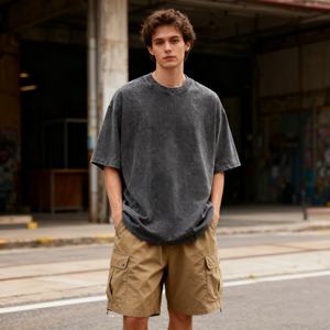 Camisetas TKAN586D Personalizadas para Hombre, Lavadas, 100% Algodón, Talla Grande, Holgadas, Vintage, con Estampado Gráfico en el Cuello Redondo y Logotipo Sublimado - Product Image 1