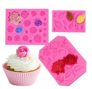 Stampi in Silicone per fiori e foglie per decorazioni per torte Cupcake <span class=keywords><strong>Topper</strong></span> Candy Crafts - Product Image 1