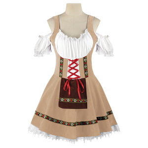 Couples traditionnels Oktoberfest Costume défilé taverne barman serveuse tenue Cosplay carnaval Halloween fantaisie robe <span class=keywords><strong>de</strong></span> soirée - Product Image 6
