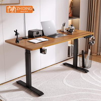 Meubles de bureau de luxe modernes Bureau debout électrique à double moteur Réglable en hauteur Bureau de levage en métal Poste de travail de bureau