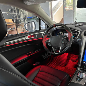 Hot Bán Mookaka Bầu Không Khí Đèn Cho Ford Mondeo 2013 2021 Hoạt Động Môi Trường Xung Quanh Chiếu Sáng Xe LED Ánh Sáng Môi Trường Xung Quanh Ban Đầu <span class=keywords><strong>Sync3</strong></span> - Product Image 2