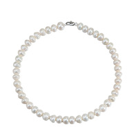 Collier en perles d'eau douce naturelles blanches extra larges de 11-12 mm, sans noyau, avec fermoir à filetage, 45 cm, directement de l'usine