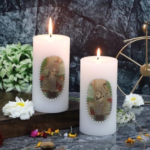 King and Queen Decorative <b>Candles</b> <b>Set</b> of 2 Premium Sculpted Wax <b>Candles</b> for Home Decor Wedding <b>Gift</b> Table Display - Product Image 4