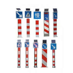 Poste de luz Pila de advertencia Lámpara intermitente <span class=keywords><strong>Solar</strong></span> Señal de tráfico inteligente Luz Advertencia de carretera Poste delineador de tráfico - Product Image 2