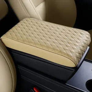 Universal Car Interior Zubehör PU Leder Car Center Konsolen abdeckung mit 2 Aufbewahrung taschen Für die meisten Fahrzeuge Armlehnen Aufbewahrung sbox - Product Image 2