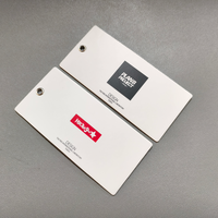 HT25174-Cheap conception personnalisée impression nom Logo papier vêtement étiquette volante étiquettes vêtements étiquettes volantes avec ficelle