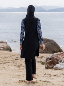 Traje de Baño Musulmán Modesto para Mujer, Cobertura Total, Secado Rápido, Protección UV, Burkini, Venta al Por Mayor - Product Image 6