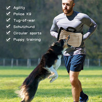Coussin de mordissage pour chien avec poignée, en chanvre rugueux, cible de mordissage triangulaire, matériel d'entraînement canin