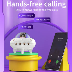 Haut-parleur Bluetooth sans fil avec appel mains libres, lecture de carte TF, lumière RGB, design créatif mignon d'astronaute ours OVNI - Product Image 2