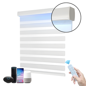 Persianas Zebra Inteligentes con Control Remoto e Iluminación, Protección Solar y UV <span class=keywords><strong>para</strong></span> Todo Tipo <span class=keywords><strong>de</strong></span> <span class=keywords><strong>Ventanas</strong></span> - Product Image 4