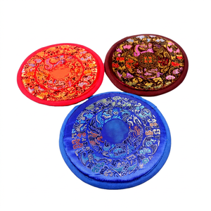 Coussin rond fait main pour bol chantant – Support de méditation extérieur pour bols tibétains de sonothérapie - Product Image 1